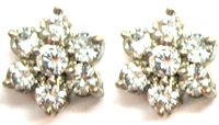 Diamond Earrings 0.80 Ct Total Weight